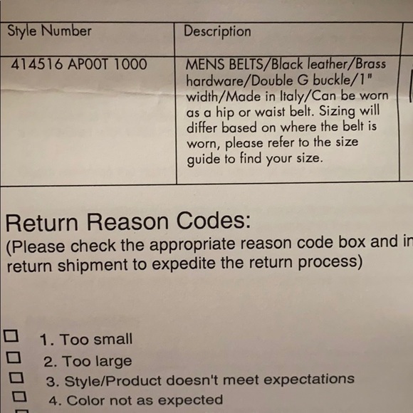 Gucci black leather double G buckle 1” - Picture 4 of 8